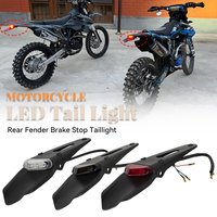 Motorcycles Rear Fender License Plate Bracket Motorcycle Tail Light For Enduro Off-Road Bike For Kawasaki For Honda brake Lamp