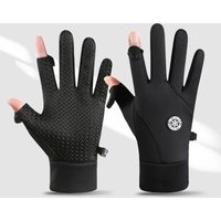 Cycling Gloves Autumn Winter Warm Men Outdoor Hiking Gloves Driving Touchscreen Anti-Slip Motorcycle Water-Repellent Gloves