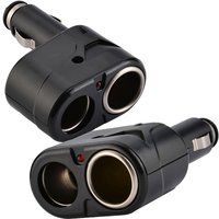 12/24V Car Charger Splitter Dual Cigarette Lighter Sockets Lighter Splitter Cigar Lighter Double Dual Adapter Car Accessories