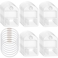 30Pcs Acrylic Floss Drops with 6Pcs Stainless Steel Wire, Embroidery Thread Organizers, Shield Shape Thread Winding Boards