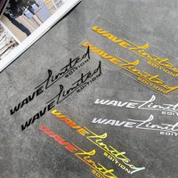 2PCS Wave Limited Edition Sticker Set, Multicolor Waterproof Vinyl Decal for Motorcycle Bike Decoration