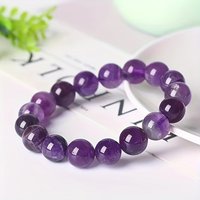 Grade A 100% Natural Amethyst Bracelet Women Valentine Day Gift For Girlfriend 4/6/8/10/12mm Beaded Braslet Casual Accessories