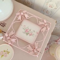 Pink Square Shape Kitchen Pot Support, Steamer Rack, Pan Holder Stand, Trivet Mats, Heat Insulation Shelf, Anti-Scalding