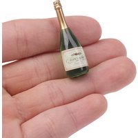 New 2Pcs Dollhouse Miniature Vitreous Champagne Bottles Glass Liquor Bottles Mini Wine Drink For Barbies Blyth Dolls Kitchen Toy