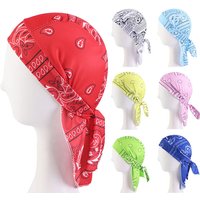 Unisex Women Men Bandana Hat Stretchy paisley Durag Print Breathable Chemo Turban Fashion Headwrap Headwear Pirate Head Scarf