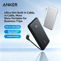 Anker A110D 10000mAh 22.5W Fast Charging Power Bank with Built-in USB-C Cable Digital Display for IPhone/Android