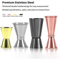 【15/30ml Or 30/60ml Stainless Steel Cocktail Measuring Cup Double Head Alcohol Measuring Cup Bar Ounce Cup Kitchen Supplies】