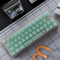 132 keys Green Fog Transparent Keycaps Cherry profile PC keycaps Shine Through Keycaps For MX 64/87/96/104 Mechanical Keyboard