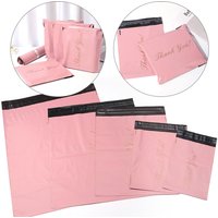 5-10pcs/lot “Thank You” Pink Plastic Self-adhesive Bag Courier Bag Waterproof Packaging Bag For Express Pack Protect Bags