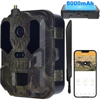 Outdoor 4K 8000mAh 120MP APP Wildlife Infrared Camera Integrated Waterproof Night Vision Scope IP66 Waterproof Trap Game Cam
