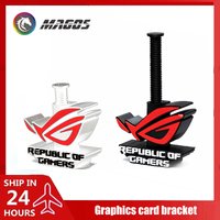 GPU Holder ROG Logo Individuation, 6-10cm Height Adjustable Jack to Prevent Graphics Card Sagging, PC Desktop Player Ornament