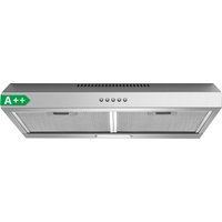TopStrong 60cm Unterbau-Dunstabzugshaube 250m³/h A++ Energieeffizienz Edelstahl 3-Geschwindigkeiten LED-Abzugshaube für die Küche