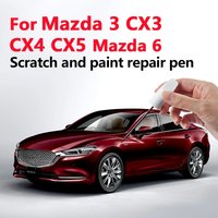 For Mazda 3 CX3 CX4 CX5 Mazda 6 Pearl-White/Platinum Steel Gray - Touch Repair Pen - Paint Repair Wax Pearl White Machine Gray