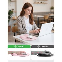 Mouse Pad with Wrist Rest, Ergonomic Mouse Pads for Desk, Office Non-Slip Mousepad with Gel Wrist Support 10.6''L x 9''W