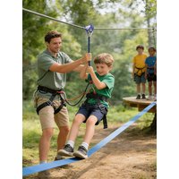 Outdoor Pulley Zip Line Quick Setup Heavy Duty Trolley Slider Zip Line Pulley Kits For Age 5 Years And Kids Playground Fitness