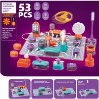 STEM Science Education Electronic Building Blocks Toy Physics Circuit Experiment Set Handmade Science Kit for Kids