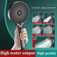 High Pressure Shower Head Handheld Rain Shower with Powerful Spray Anti-Clog Nozzles Bathroom Showerhead for Low Water Pressure