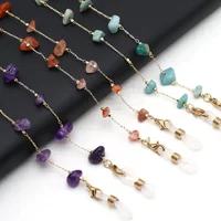 AliExpress NONE Glasses Chain Accessories Natural Stone Crystal Gravel Eyeglasses Chains For Women Men Glasses Mask Accessories Length 80cm