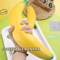 45cm Banana Toys Anti-stress Squishy Slow Rising Jumbo Squishy Fruit Squeeze Toy Funny Stress Reliever Prop for Adults Gifts