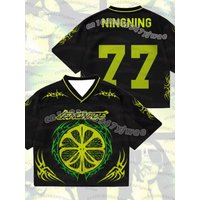 2026 Women's A-Aespa KARINA "Lemonade" Black Yellow Style Cropped Mesh Sports Jersey Breathable Casual Streetwear Kpop Fans Tee