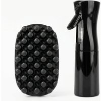 Hair Twist Coil Brush Set with 200ml Continuous Mist Spray Bottle, Washable Non-Porous, Pain-Free Styling for Afro Curly