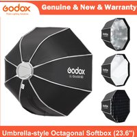 Godox Quick-Release Foldable Umbrella-style Octagonal Softbox with Bowens Mount 23.6'' for Photography Lighting Flash