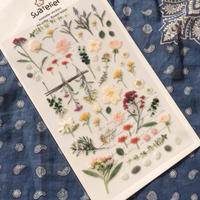 Korean Import Suatelier Flowers Letter Sticker Stickers Diary Sticker Scrapbook Decoration PVC Stationery Stickers School Gift