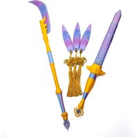 Épée de jeu de rôle avec symbole, accessoire de cosplay pour femmes et hommes, accessoires de costume pour Halloween et le carnaval, ensemble de couteaux longs.