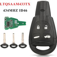 jingyuqin Remote Key Fob 433Mhz PCF7946AT For SAAB 9-3 9-5 2003-2010 LTQSAAM433TX Replacement Refit Car remote Key