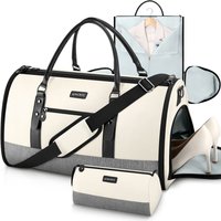 Travel Garment Bag, Convertible Garment Duffel Bags Combo with Shoe Compartment Toiletry Bag, Carry-On Weekend Overnight Bag for