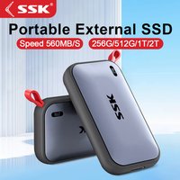 SSK Portable SSD Minin External Solid State Drives Up To 560MB/s Type-C External Hard Drive Flash Disk for Mobile Phone Laptop