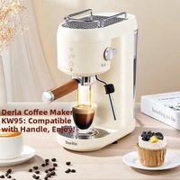 Derlla Italian Semi-Automatic Coffee Machine KW95 Special Bottomless Handle Stainless Steel 51mm Three-Eared Recommended