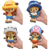 Anime One Piece Luffy Chopper Zoro plush pendant, cartoon creative pendant doll of the One Piece series