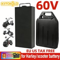 60V 12Ah-21Ah Waterproof Lithium Battery Pack BMS with Charger for Harley Citycoco Electric Motorcycle Scooter 250W-1500W