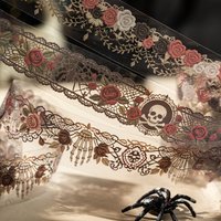 30mm*200cm Vintage Gothic Lace Flower Spider Web Landscape PET Tape Creative Journal Material Collage Scrapbooking Stationery