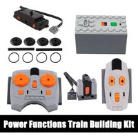 Motorized Train Building Blocks Electric Railway Set with IR Remote Control Battery Box DIY Educational Toys for Kids