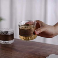130ml Tea Cup Large Capacity Japanese Style Coffee Mug Transparent Glass Teacup Drinking Mug