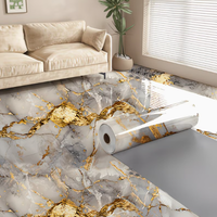 Eco Friendly Marble Kitchen Oil Proof Wallpaper Waterproof Heat Resistant Anti Oil Removable Self Adhesive Sticker
