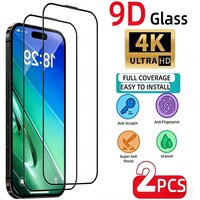 2Pcs High Clear Screen Protector for iPhone 17 16 15 14 Pro Max Air 17e 15 16 Plus 13 12 11 Pro Mini Anti-Scratch Tempered Glass