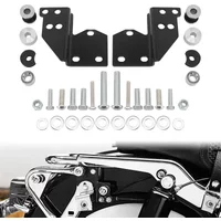 Motorcycle Detachable Backrest Rack Docking Hardware Mounting For Harley Touring Road King Street Road Electra Glide 1997-2008