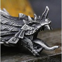 Mayan Mythology Quetzalcoatl Courquin Pendant Necklace Retro Fashion Necklace Handsome Trend Sweater Chain