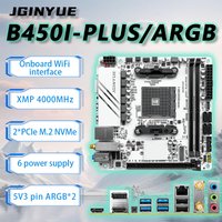 JGINYUE B450 AM4 ITX Motherboard supports AMD Ryzen2000-5000series CPU EXPO PCIe3. 0 DDR4 MAX 32GB RAM Desktop WiFi6 BT5.2