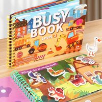 Children Quiet Busy Book Montessori Cartoon My First Quiet Book Paste A Book Early Learning Educational Toys Matching Game