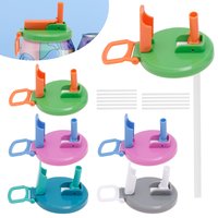 6Pcs Reusable Soft Drink Can Lid Soda Drink Can Covers Beer Juice Can Cover for Beverages Juices with Silicone Straw Cap