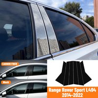 Bright Black Carbon Fiber Door and Window B C Pillar Sticker Suitable for Land Rover Range Rover Sport L494 2014-2022 2015 2016