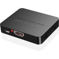 4K 1x2 HDMI-compatible Splitter Switch 1 in 2 Out Video Distributor Amplifier Dual Display Box for Laptop PC Monitor Projector