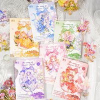 Etori Life Flower Fairy Song Series Cartoon Cute Girl Character Pet Stickers for Decorating Laptops, Phone Cases, Suitcases, Photo Albums, Scrapbooks, Gift Boxes, Student Stationery, Children's