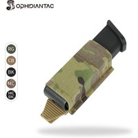OPHIDIANTAC 9 mm Einzelmagazintasche MOLLE kompatibel mit elastischer Retention zum Schießen, Jagen, Airsoft