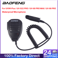 Baofeng Radio Étanche Haut-Parleur Mic Microphone PTT pour Portable Bidirectionnel Radio Walperforé Talkie UV-9R / UV-9R Plus / UV-S22 PRO