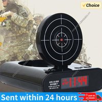 Shooting Gun Target Alarm Clock Creative Laser Target Digital Clock for Heavy Sleepers Kids Cool Birthday Gift Novelty Toy